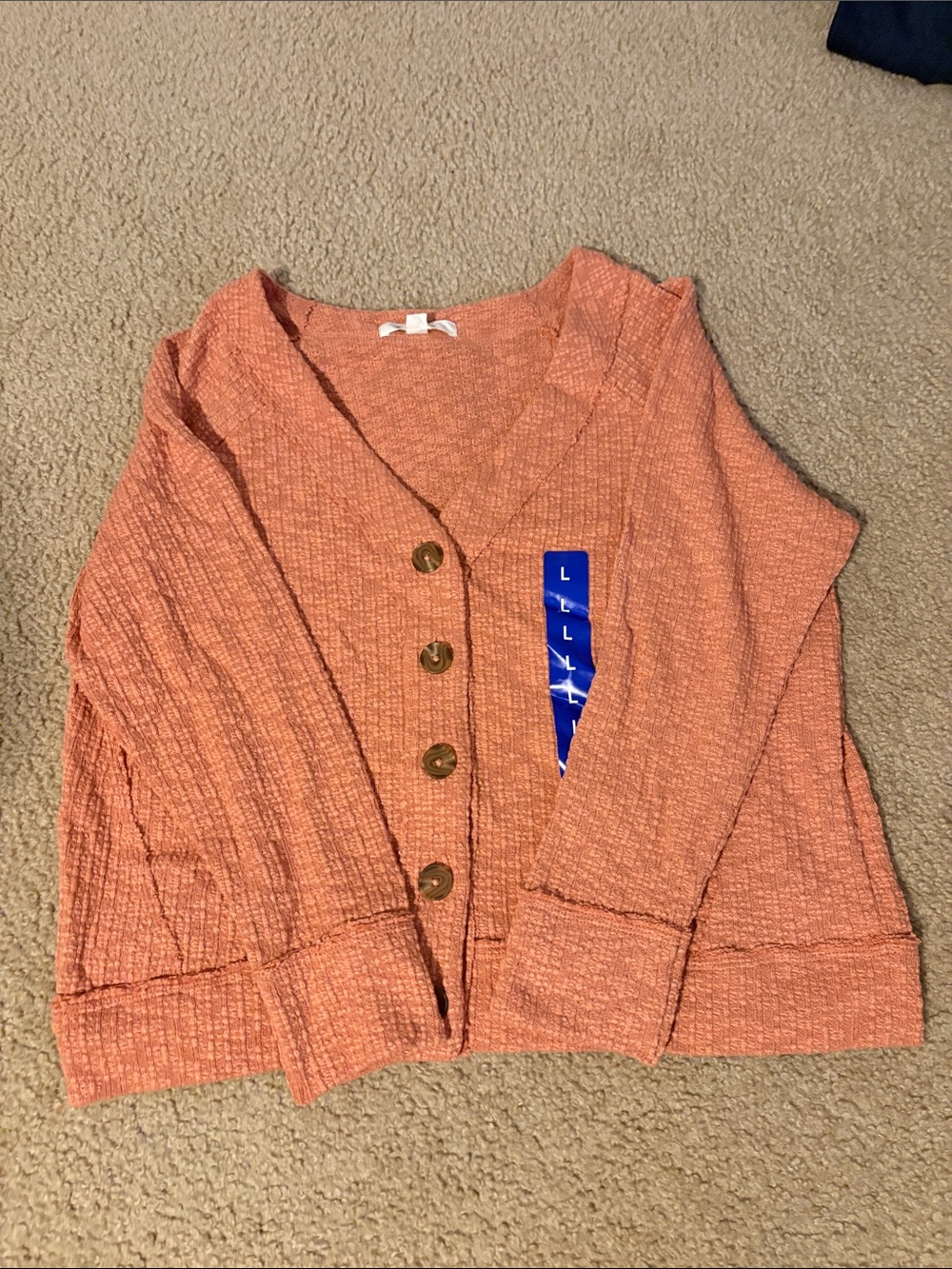 NWT Vince Camuto Coral Button-Front Knit Cardigan